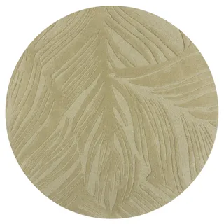 KADIMA DESIGN Leven Wollteppich 160 x 160 cm Grün-Beige