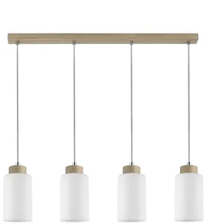 Spot-Light 1720474 - BOSCO 4xE27/60W/230V Seil-Pendelleuchte - Weiß/Braun