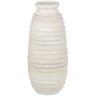 Bigbuy Dekovase Vase Creme aus Keramik 24 x 24 x 60 cm beige