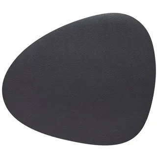 LINDDNA Tischset Serene L Curve Leder Grau Anthrazit (Large)