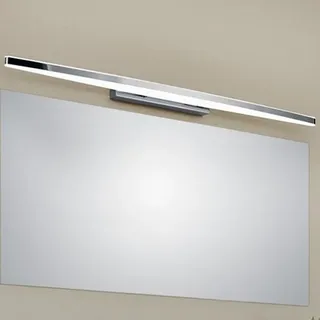 90cm Geradlinige Helestra ORTA Spiegelleuchte in weiß/chrom aus Glas/Metall