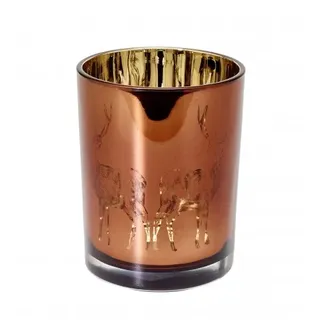 EDZARD SALE Teelicht, Teelichtglas, Teelichthalter Dian, Kupferfarben, Höhe 12,5 cm