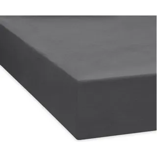 Traumschlaf Spannbettlaken Feinbiber 180 x 200 - 200 x 200 cm grau