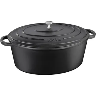 Kela Calido Bräter 33 x 26 cm oval schwarz