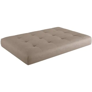 sunnypillow Palettenkissen für Gartenmöbel, Sitzkissen 120x60x15cm, Beige | Palettenauflage für Palettensofa, Palettenpolster, Sitzpolster für Palettenmöbel, Gesteppte Kissen mit Knöpfen