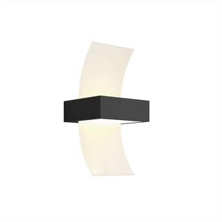 Lucande LED Außen-Wandleuchte Skadi, LED-Leuchtmittel fest verbaut, warmweiß, Modern, Aluminium, Polycarbonat, grafitgrau, weiß, 96 flammig, inkl. grau