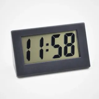 Weiße Digitaluhr, Kleine Uhr, Mini-uhr, Als Auto- Oder Tischuhr Verwendbar, 5,6 X 3 Cm, Gummibeschichtung