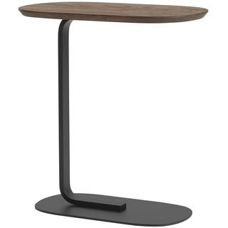 Muuto - Relate Side Table, H 60,5 cm, Eiche geräuchert / schwarz