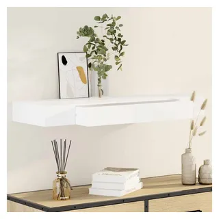 vidaXL Wandregal mit Schublade MDF 0 x 0 x 0 cm Weiß