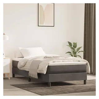 vidaXL Boxspringbettgestell 90 x 200 cm Dunkelgrau