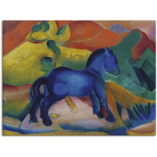 Wandbild ARTLAND "Blaues Pferdchen Kinderbild. 1912." Bilder Gr. B/H: 80 cm x 60 cm, Leinwandbild, bunt Bild Metallbild Bilder als Alubild, Leinwandbild, Wandaufkleber oder Poster in versch. Größen