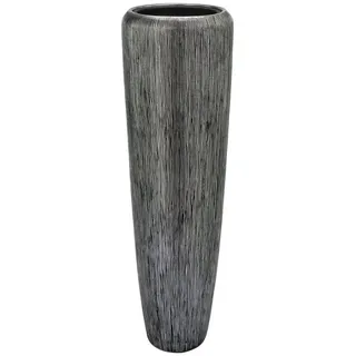 Flingora Bodenvase Esmee, mit Einsatz - Fiberglas - Indoor - Silber - Höhe 117 cm silberfarben Ø 34 cm x 117 cm