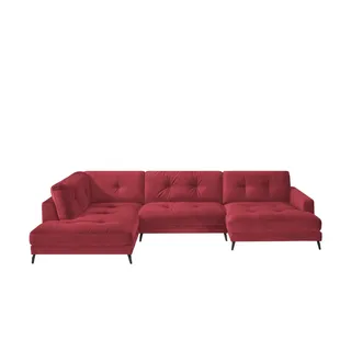 Jette Home Wohnlandschaft aus Samt Jette Return , rot , Maße (cm): B: 359 H: 84