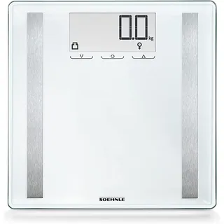 Soehnle Körperanalysewaage Shape Sense Control 200, 180 kg Tragkraft | Misst Körperfettanteil, Körperwasser, Muskelmasse und Kalorienbedarf, LCD-Anzeige, 100 g Teilung, Auto On/Off
