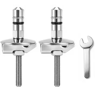 2 Stück WC Befestigungsset,Soft Close Scharnier Toilettensitz Befestigung | WC Sitz Ersatzteile Toilettendeckel Befestigung Befestigungsscharnier für Haro und Luvett Toiletten,M6 x 71.5 mm
