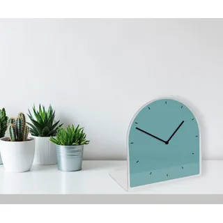 queence Tischuhr Helene Tisch, Uhr, modern, geräuschlos weiß