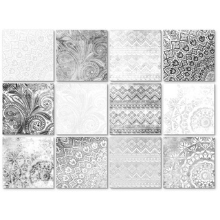 K&L Wall Art Fliesenaufkleber »Boho-Beton-Optik«, selbstklebend