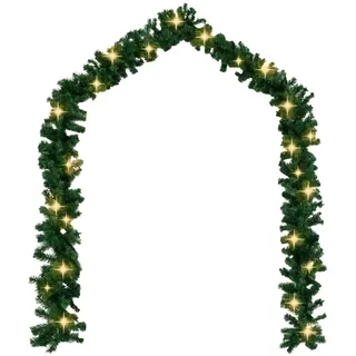 Tidyard Weihnachtsgirlande mit LED-Lichtern Weihnachtsdeko Tannengirlande Weihnachten Weihnachtsgirlande Dekogirlande Girlande Weihnachten Weihnachtsbeleuchtung 10 m