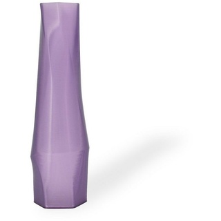 Shapes - Decorations Dekovase the vase - hexagon (deco), 3D Vasen, viele Farben, 100% 3D-Druck (Einzelmodell, 1 Vase), Dekorative Vase aus durchsichtigem Kunststoff lila