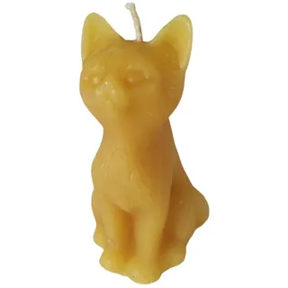 Aspinaworld Formkerze Sitzende Katzen Kerze 8 cm – Kerze aus Bienenwachs gelb