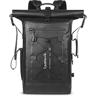 Inateck RollTop Rucksack Schwarz