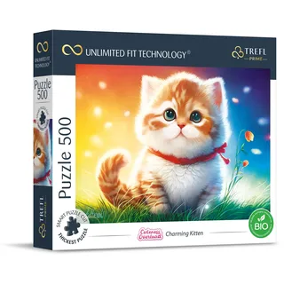 Trefl Prime - Puzzle UFT Cuteness Overload: Charming Kitten - 500 Teile - Dickster Karton, Modernes Puzzle für Katzenliebhaber, Kreative Unterhaltung für Erwachsene und Kinder ab 10 Jahren