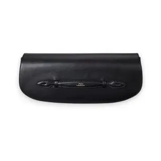 Polo Ralph Lauren für Damen. 428971315001 Bellport Leder-Clutch mit Klappe schwarz (OSFA), Lässig
