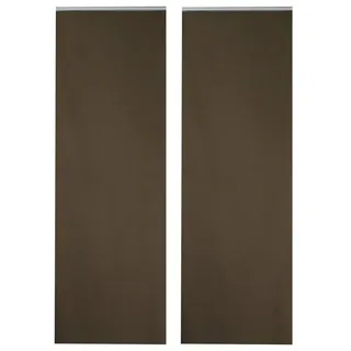 Haus und Deko Schiebegardine Flächenvorhang 2er Set blickdicht einfarbig Schiebegardine Gardine (2 St), Paneelwagen, blickdicht, Polyester braun