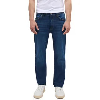 Mustang Tramper Straight Jeans in mittelblauer Used-Waschung-W33 / L30