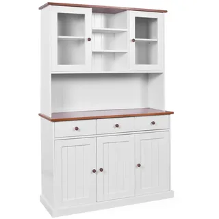 Buffet Vitrine Westerland 5-türig im Landhausstil - Massivholz