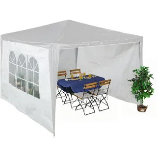 Relaxdays Seitenteile für Pavillon 3er Set 2 x 3 m Weiß
