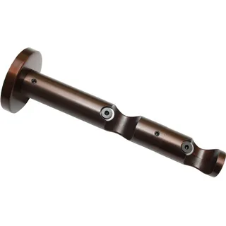 GARDINIA Vorhangstange Doppel-Kombiträger offen 2-läufig Ø 20 mm 8 cm / 6 cm Bronze