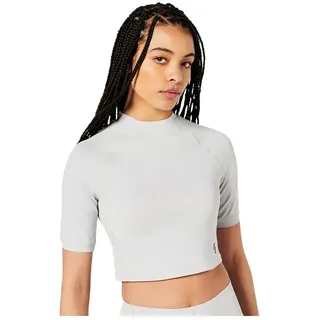 Superdry Run 3/4 Tight Crop Kurzarm-t-shirt - Moonlight Grey - L