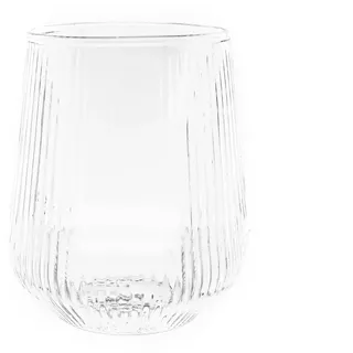 Mulex Wassergläser Gläser Trinkgläser Set geriffeltt 430ml transparent