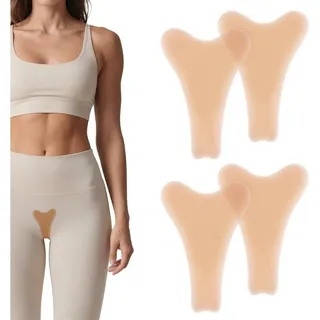 COOL-i ® G-String Unsichtbare Silikon Einlagen 4er Set, nahtlos & selbsthaftend braun