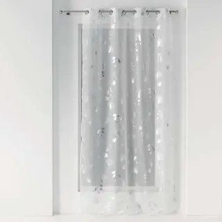 Gardine mit Glitzer bloomy, 140 x 240 cm, weiß