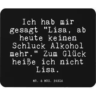 Mr. & Mrs. Panda Mauspad Ich hab Mir gesagt... - Geschenk, Trinkspruch, Beste Freundin, Weisheiten, Designer Mauspad, Mausunterlage, PC Zubehör,