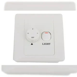 LUCCI Wandschalter für Deckenventilator mit Licht 2 Blenden