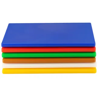GVK ECO GN 1/1 Profi Schneidebrett Komplettset HACCP Konzept Blau, Rot, Grün, Braun, Weiß,  Gelb