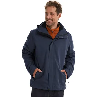 KILLTEC Funktionsjacke Herren Xenios - Herrenjacke mit abzippbarer Kapuze - leichte Übergangsjacke - Outdoorjacke für Männer - 100% wasserdicht und atmungsaktiv, dunkelnavy, XXL