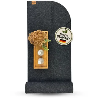 kontor28® - Design Tischläufer Filz 100% Made IN Germany aus Upcycling-PET Filz | Tischläufer in 100x30 cm waschbar, Kratz- und hitzebeständig | Filzläufer Arvid Indoor & Outdoor - Farbe Anthrazit