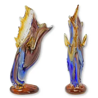 A Murano Style Glass Horse Head Vase
