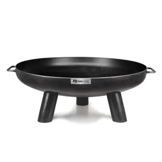 Finnwerk HARRI Feuerschale 70 cm - Massive und Dekorative Schwarze Feuerstelle - Feuerschalen für den Garten - Schlicht und Schick - Passende Feuerschalen Deckel und Zubehör separat erhältlich