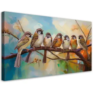Feeby Leinwandbild, Braun, Textil, Tiere, Rechteckig, 80x40 cm, Bilder und Zubehör, Wandbilder, Leinwandbilder