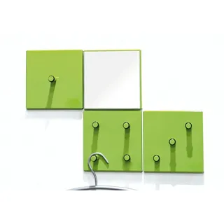 HAKU Wandgarderobe HAKU Möbel Wandgarderobe 4-er Set BHT 15x15x6 cm grün grün