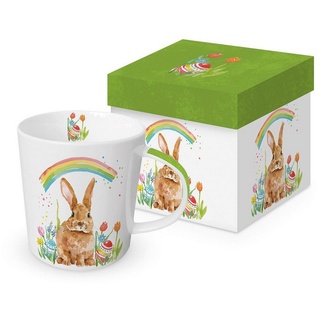 PPD Tasse Rainbow Rabbit Hase Porzellanbecher mit Geschenkkarton 0,3 L