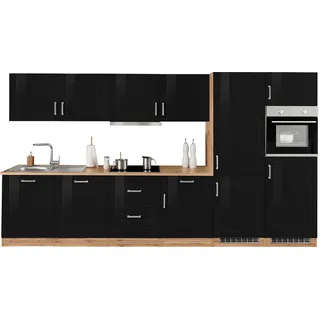 kochstation Küchenzeile KS-Tinnum 360 cm schwarz