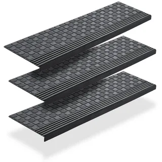 BigDean Stufenmatte 65 x 25 cm Schwarz