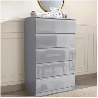 Hti-Living Kenji 70 x 40 x 115 cm Hochglanz Grau