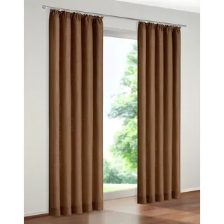Wirth Warnow Kräuselband 132 x 255 cm Braun 1 St